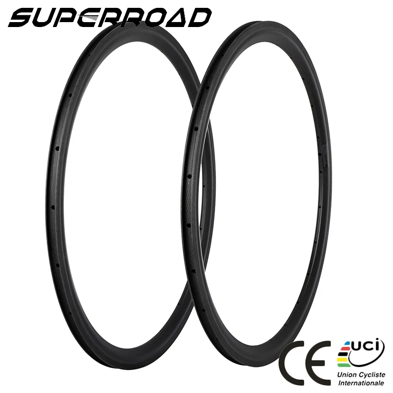 Special Price 25mm Wide 38mm Deep Carbon Fiber Road Bike Clincher Rims With UD Matte Finish Basalt Brake | Спорт - Цена: US $129.00