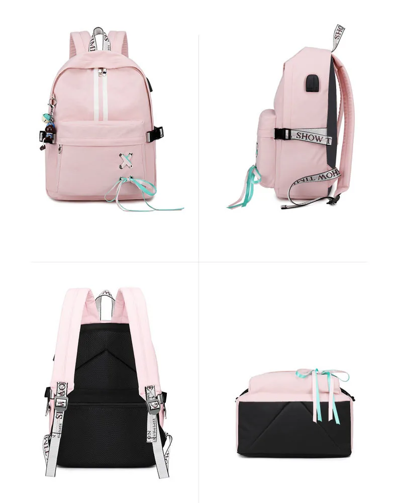 Водонепроницаемый женский рюкзак с защитой от кражи, школьный рюкзак с Usb зарядкой для девочек, рюкзак для путешествий, ноутбука, mochila escolar
