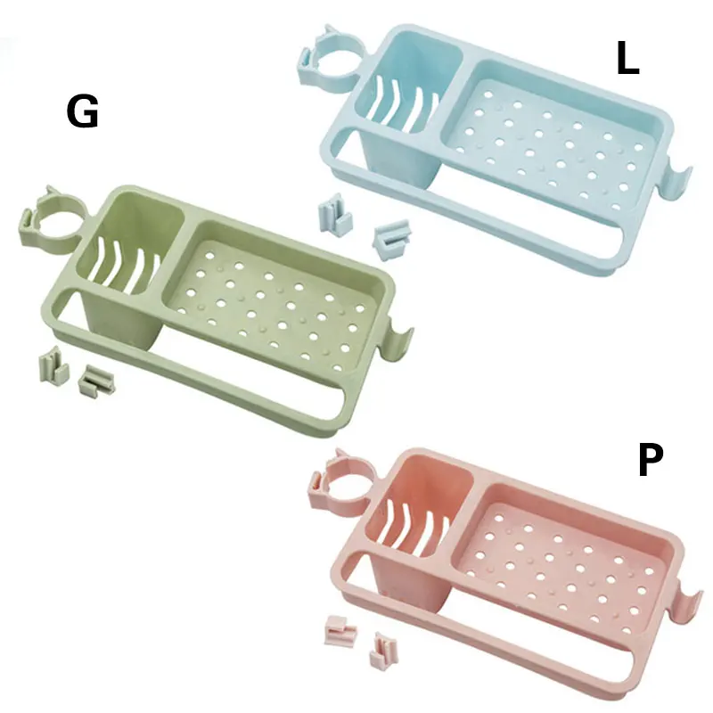 Household Faucet Clip Drain Rack Kitchen Sink Rag Bath Holder Soap Storage Box Kitchen Supplies