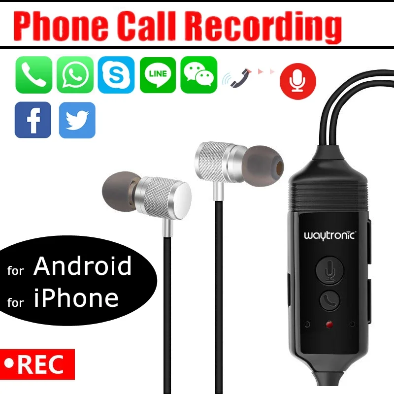Устройство для записи вызовов Bluetooth|in-ear earphone|earphones for iphonebluetooth call |