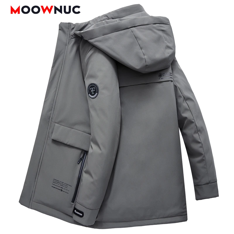 Thicken Fashion Parka Male 2020 Mens Overcoat Outwear Casual Jacket Waterproof New Autumn Winter Thermal Homme Coats 4XL MOOWNUC mens parka coats sale