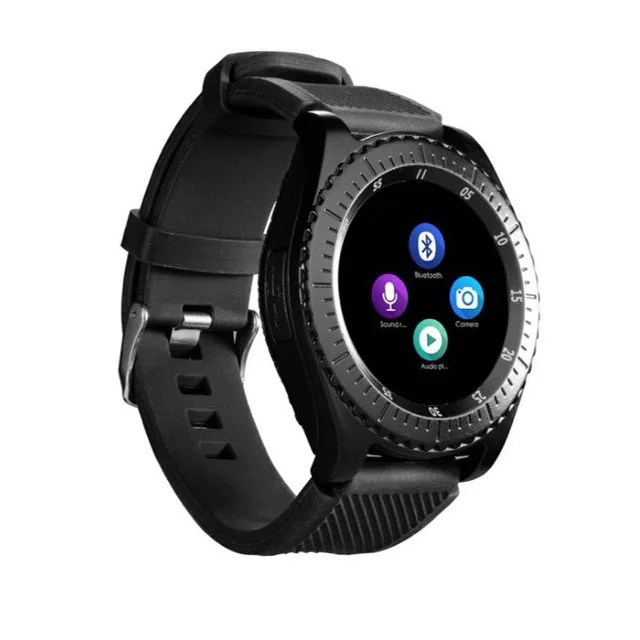 Flash-ds Смарт часы Z3 Bluetooth Сенсорный экран кожаный ремешок наручные часы с камерой sim-карты Слот для Android PhonePK Y1 V8 A1 - Цвет: black