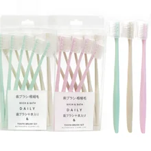 10 шт. цветная зубная щетка для тонких волос Бытовая детская зубная щетка очистка пластиковая домашняя зубная щетка набор