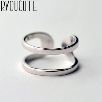 

Vintage Silver Color Layer Chains Rings for Women Adjustable Size Rings For Men Thai Silver Jewelry