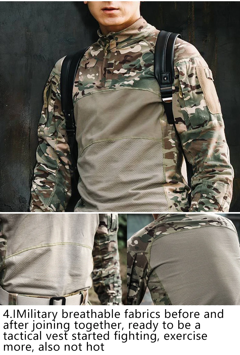 Уличная тактическая одежда камуфляж стрельба Охота Рубашка Брюки Костюм CS Воздушный пистолет Пейнтбол Снайпер военная одежда