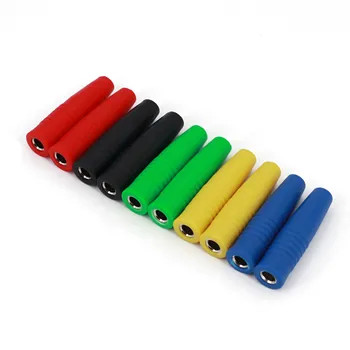 10ชิ้นทองเหลือง4มิลลิเมตรฉนวนกล้วยหญิงแจ็คเสียบลวดบัดกรีเชื่อมต่อ 1