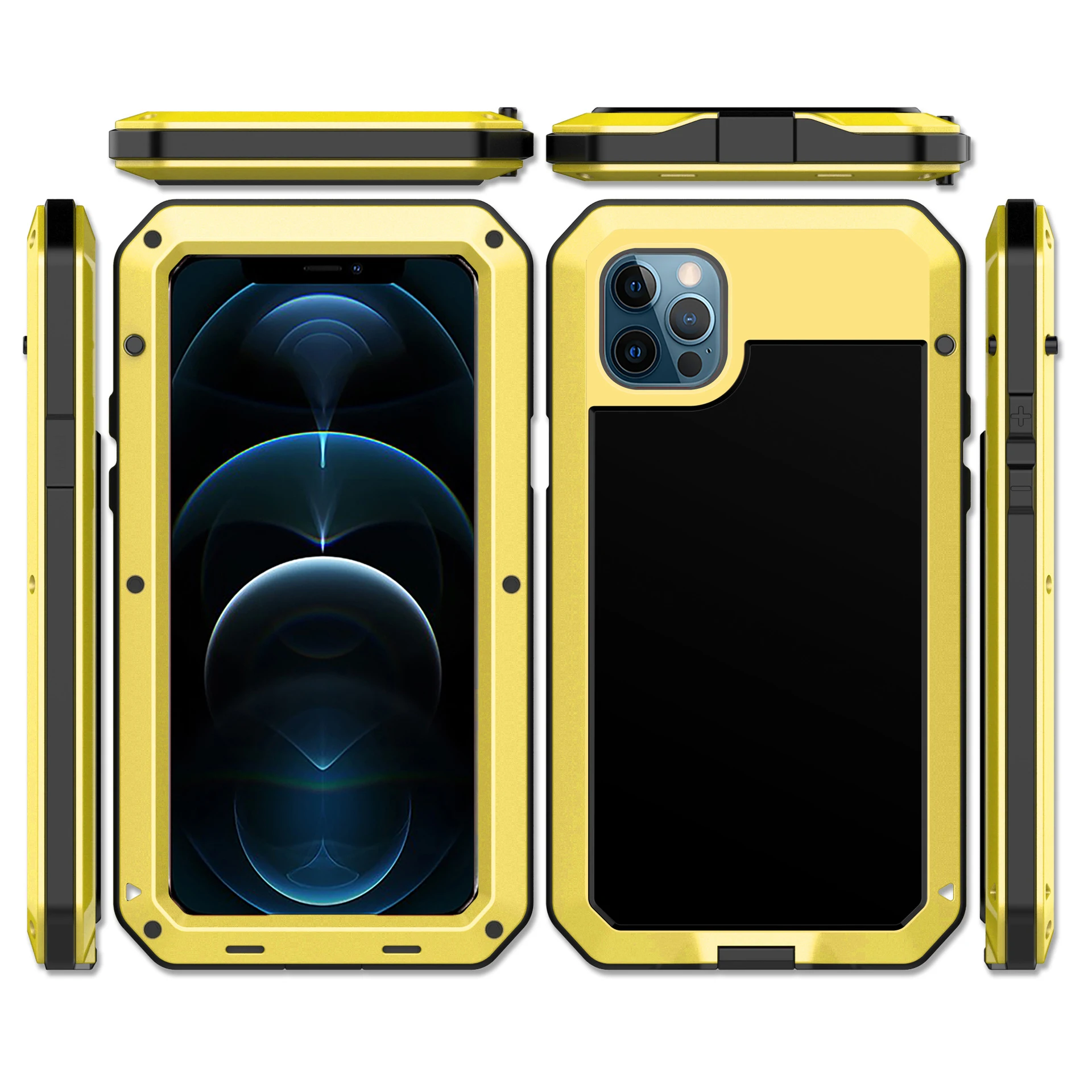 Premium Shockproof Metal Case with 360-Degree Protection & Gorilla Glass Film
