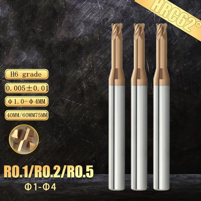 Corner Rounding End Mills R angle Long Neck Coated tungsten corner radius steel spiral tools