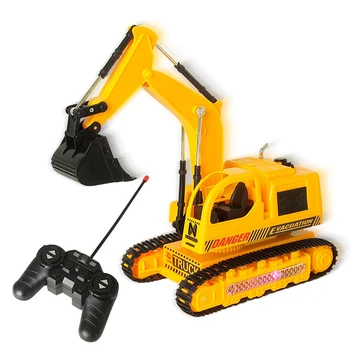 

Kids Electric RC Car Toy Chargable Construction Tractor Toy Excavator Remote Control Engineering Vehicle with Lights Sound New