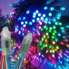 50 шт. 12 мм водонепроницаемый WS2801 модуль полноцветный светодиодный модуль адресный свет 5 в RGB пикселей рассеянный