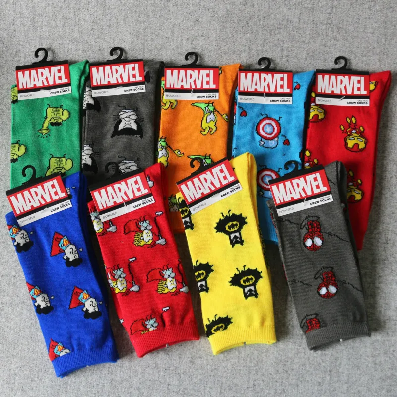 Marvel Comics Hero General/носки с героями мультфильма Железный Капитан Америка Теплые