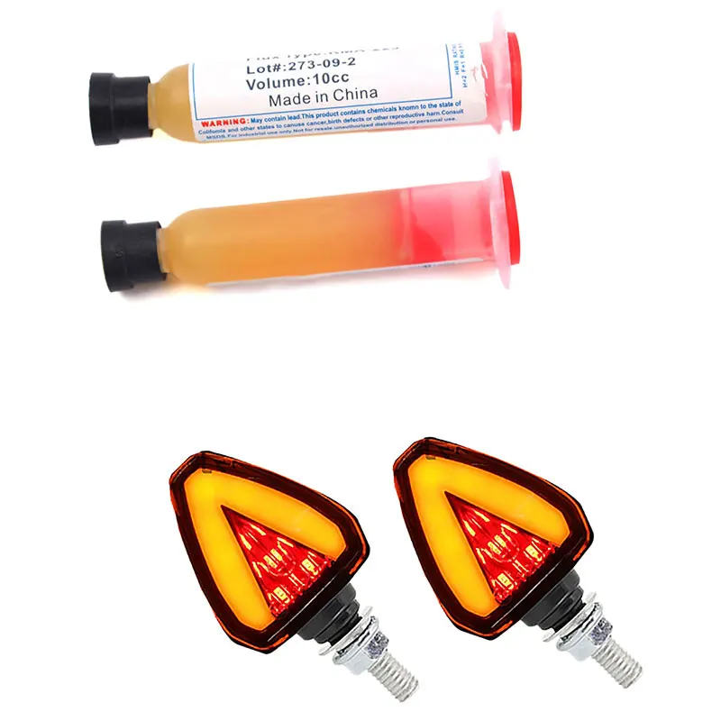 3Pcs Solder Soldering Paste 10Cc Flux Grease RMA-223 &amp 2x Motorcycle Turn Signal Light Indicator Blinker Corner Lamp | Автомобили и