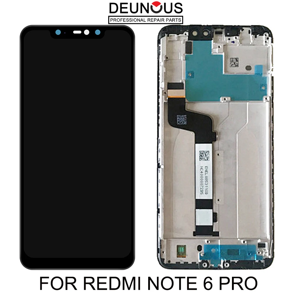 Для Xiaomi Redmi Note 6 Pro ЖК-дисплей с рамкой сенсорный экран дигитайзер ЖК Redmi Note6 Pro сборка запчасти