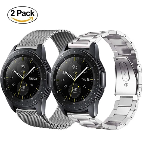 Ремешок для часов huawei gt для samsung galaxy watch band 46 мм active S3 Frontier/классический ремешок для часов металлический браслет+ пленка+ инструмент - Цвет ремешка: 4