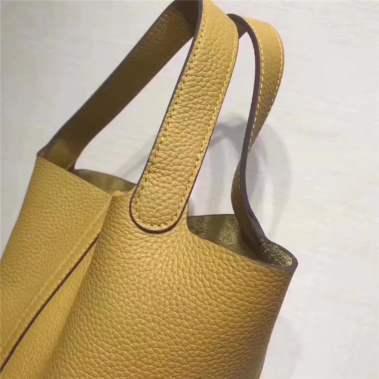 Leather Lady Cabbage Basket with Large Capacity