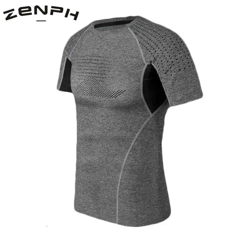 Zenph спортивная одежда Высокая эластичность дышащая футболка o-образным вырезом с коротким рукавом быстросохнущая Полиэстер Фитнес SensElast спортивная рубашка