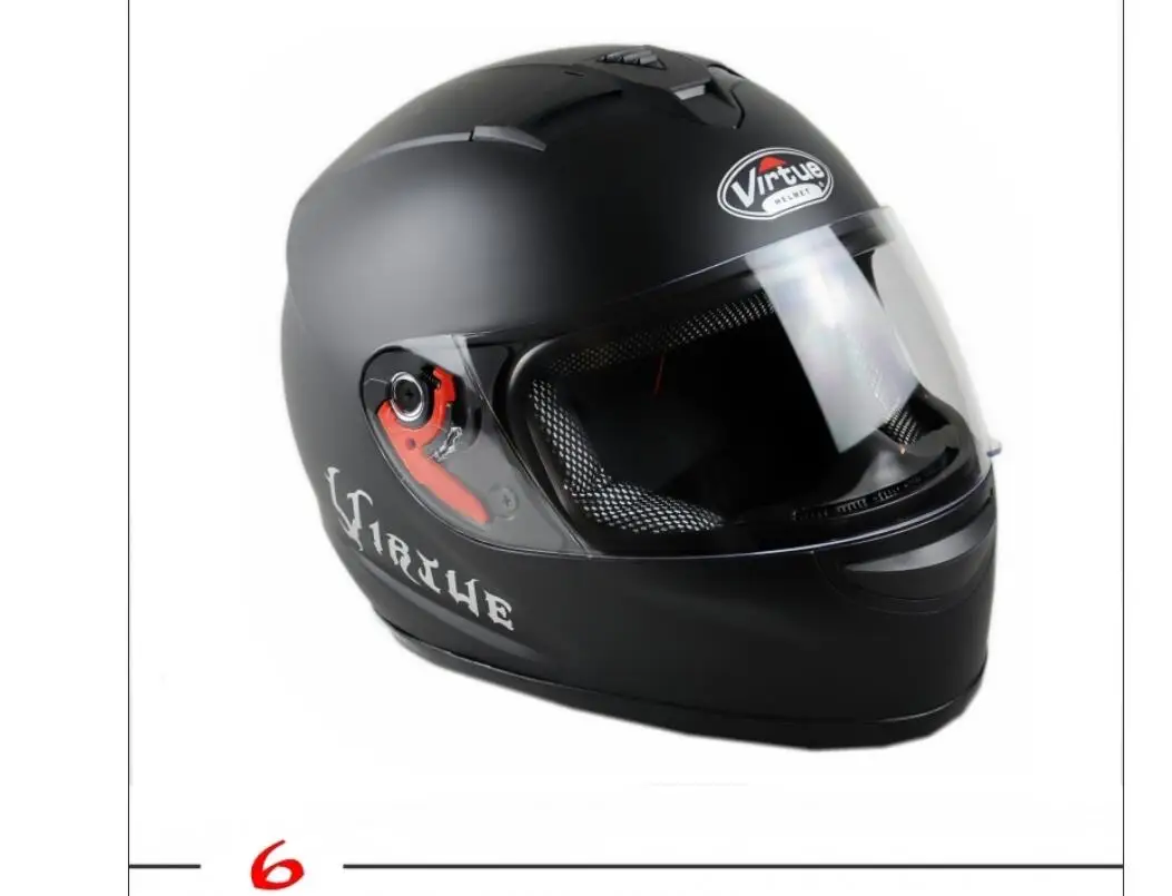VIRTUE FOR MEN/WOMEN Motorcycle all-season Anti-cold Warm Anti-fog Helmet full cover double lens personality Helmet+Scarf M-XL