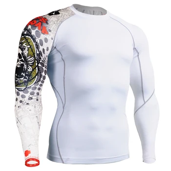 

2020 Men's Cycling T-Shirt Base Layer Men's Long Sleeve Fitness T-Shirt Men's Casual Jogger Gyms Workout T-Shirt
