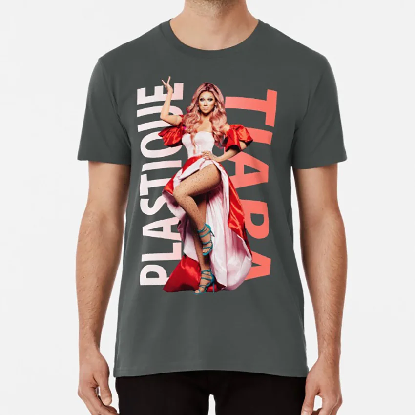 Темно-серый ПЛАСТИЛИНОВАЯ тиара футболка akeria c davenport rpdr rupauls drag racing rupaul PLASTIQUE TIARA brooke lynn hythes vanessa - Цвет: Темно-серый
