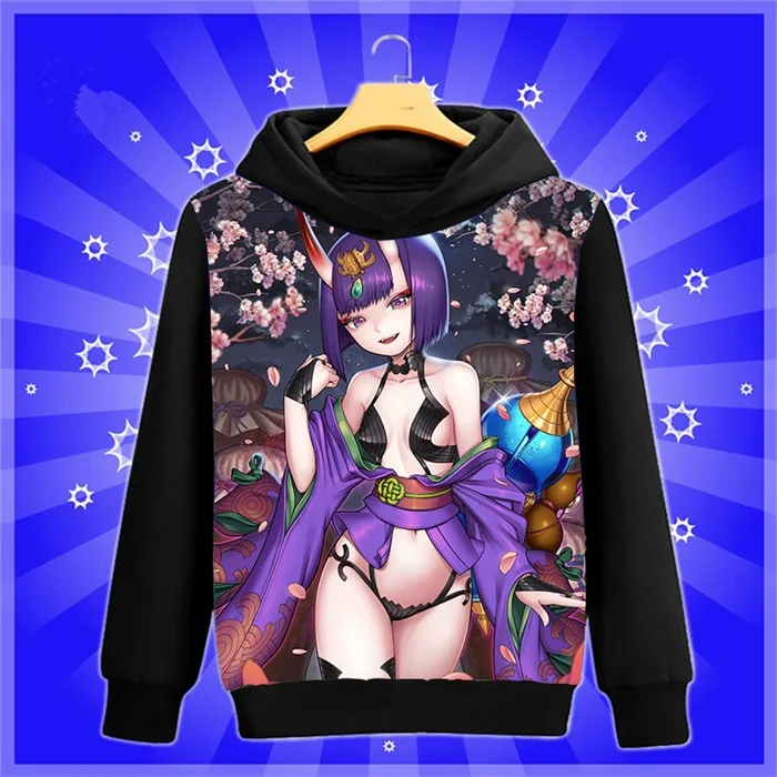 13 Крутая аниме-Толстовка Fate/Grand Order Shuten-douji Косплей Толстовка с капюшоном Мода Весна Осень Мужчины Женщины пуловер пальто - Цвет: 13