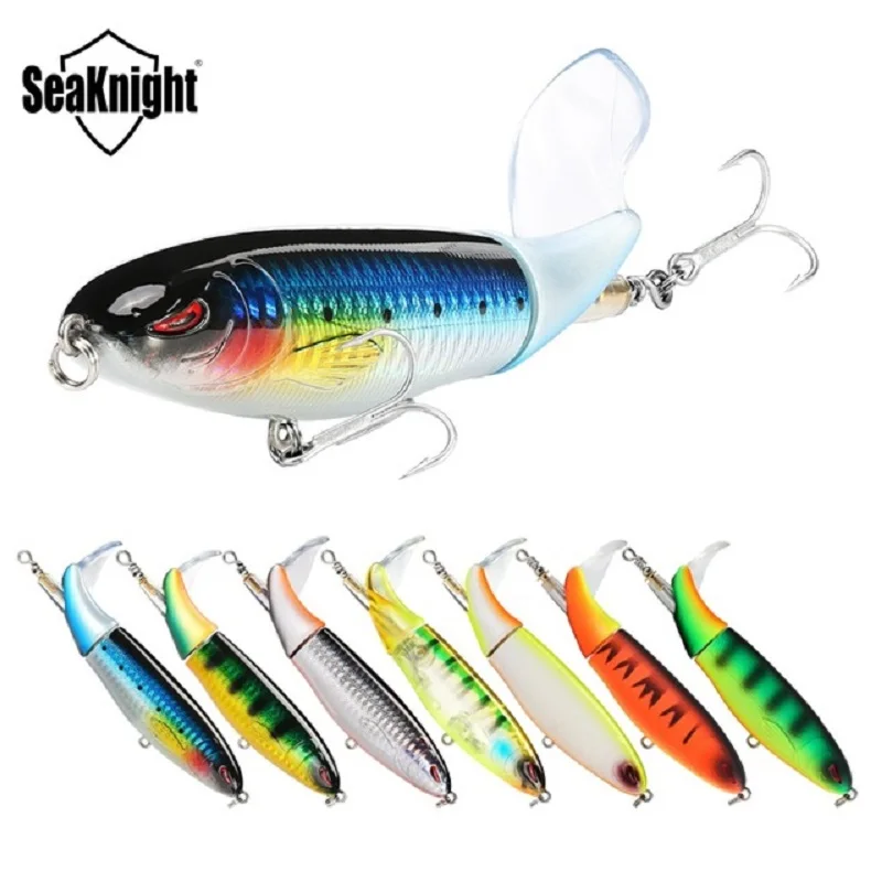 SeaKnight Plopper Fishing Lure SK050 SK051 SK053 7PCS/lot 13g 39g 19g Rotating Tail Whopper VMC Hooks Hard Bait Fishing Lure Set