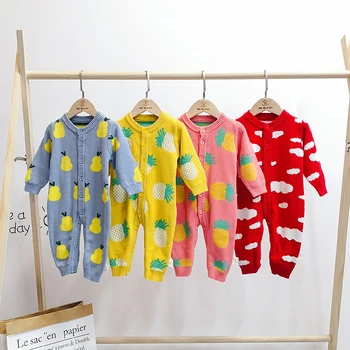 

Baby Girl Romper Infant baby clothes Knitted Jumpsuit Long Sleeve baby boy clothes Infant Toddler Newborn onesie costume 2020