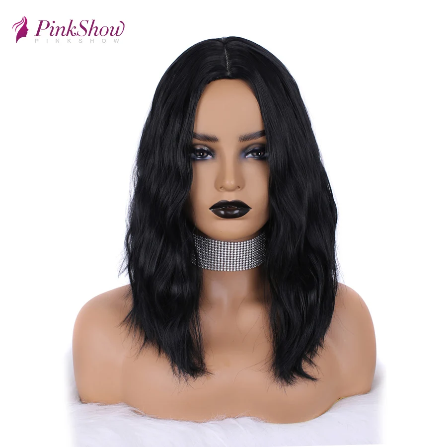 Черные синтетические парики Pinkshow для чернокожих женщин короткий парик с