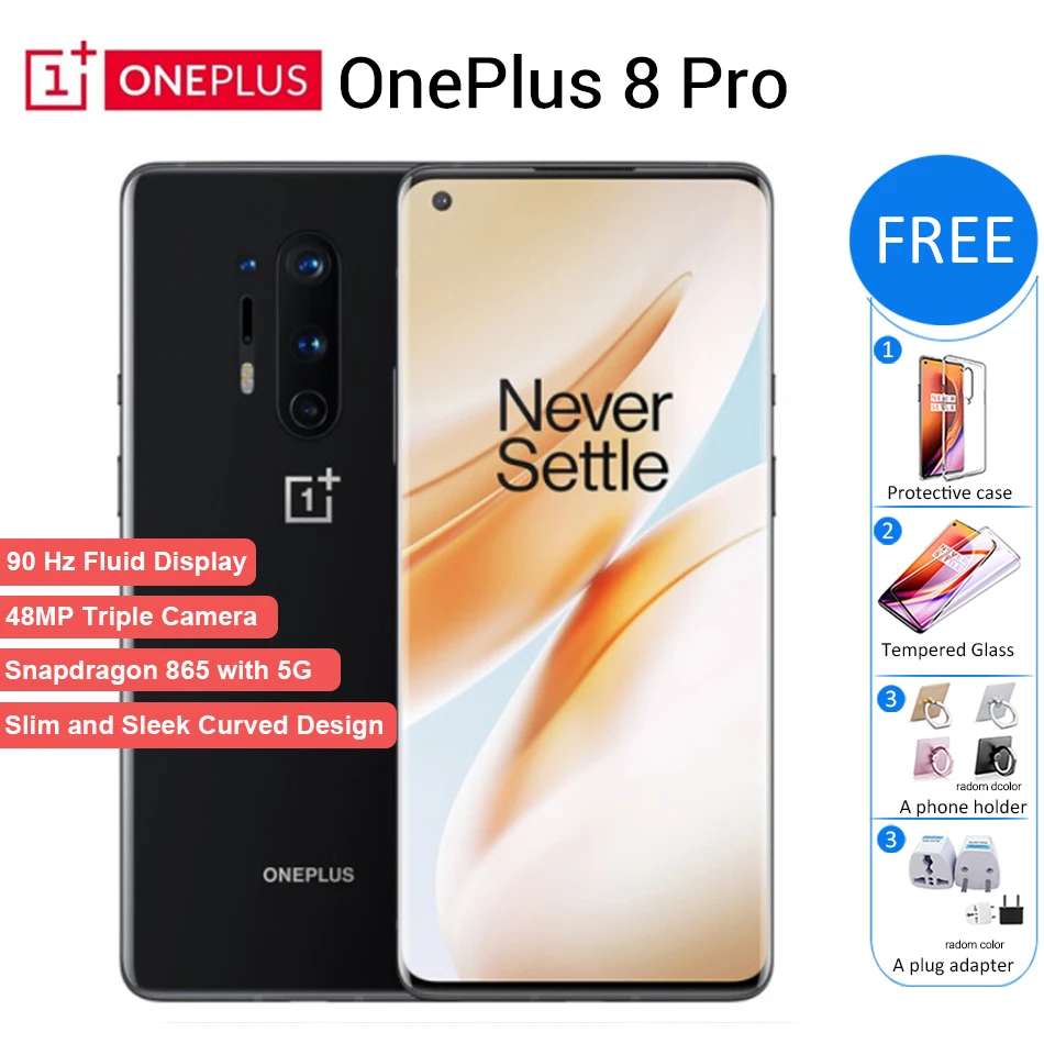 Смартфон Oneplus 8 pro 5G телефон с глобальной прошивкой экран 6 78 дюйма 8/12 Гб 128/256 ГБ