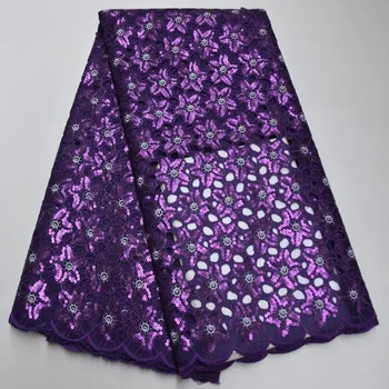 

Embroidery glitter sequence African french organza sequins lace fabric women 2019 high quality Nigerian net tulle lace TG5-D