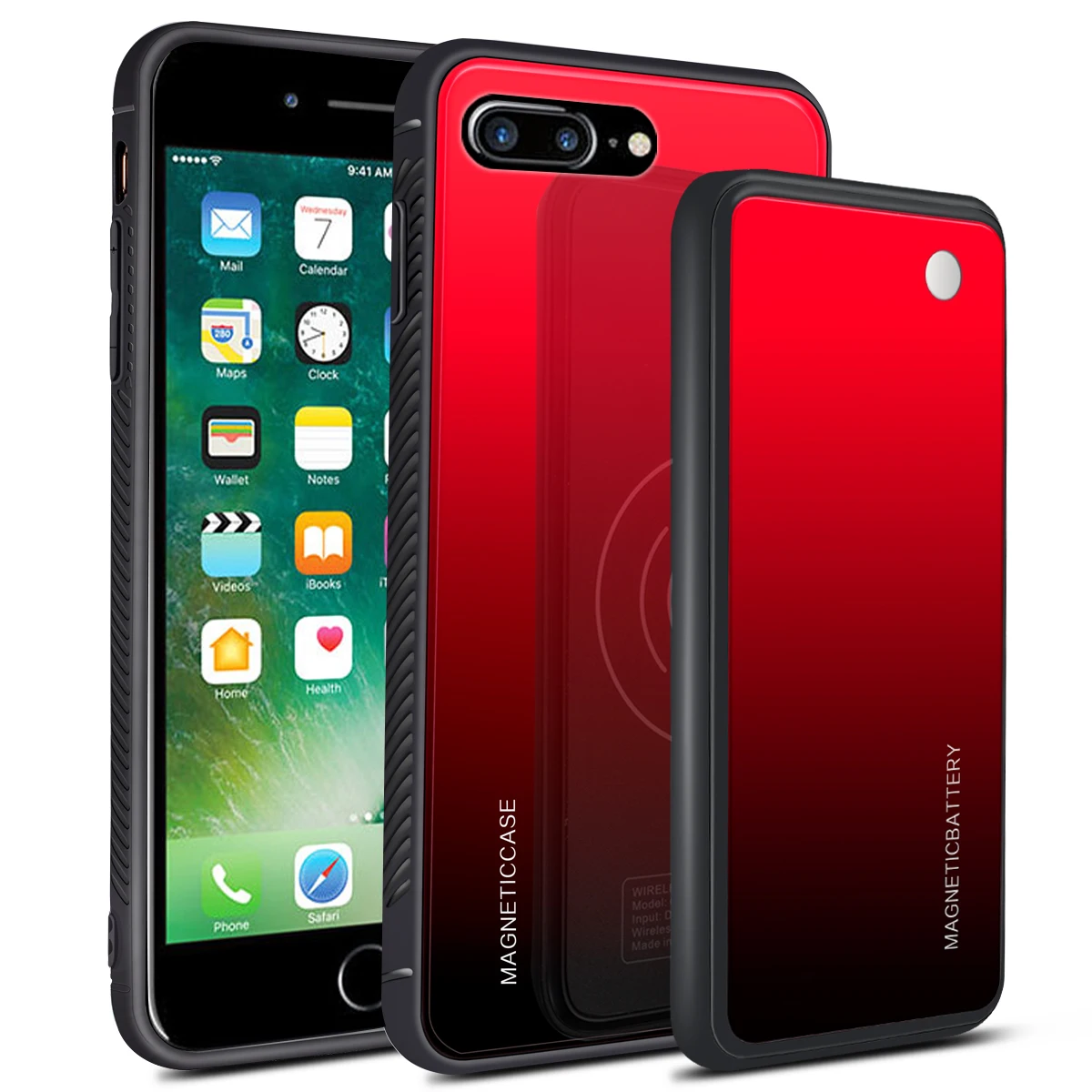 Чехол для iPhone 11/11 Pro/11 Pro Max/X/XS/XR/XS Max/7/8/7 Plus/8 plus с 5000 мАч, беспроводное зарядное устройство, чехол - Цвет: iPhone 7 Plus 8 Plus
