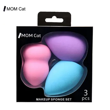 

MOM Cat Makeup Blender Beauty Sponge Set 3Pcs for full cover foundation and Powder Miracle Complexion Makeup Tools factory Outle
