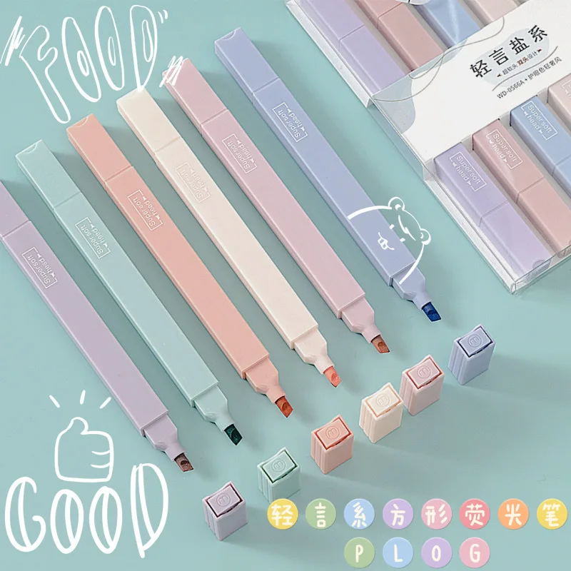 6PCS/Set%20Highlighters%20Double%20Tip%20Light%20Color%20Highlight%20Markers%20Soft%20Tip%20Highlighter%20Fluorescent%20Pen%20Student%20Stationery%20-%20Image%208