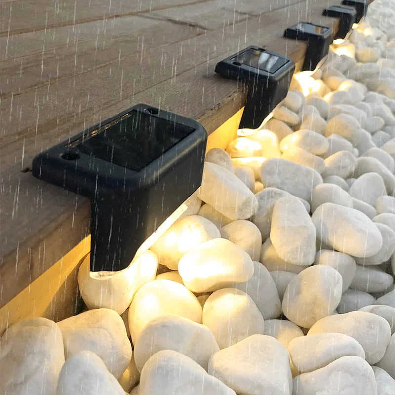 LED Solar Stair Lamp1/4/8/16pcs Waterproof Outdoor Garden Pathway Yard Patio Stairs Steps Fence Lamps Solar Night Light 5