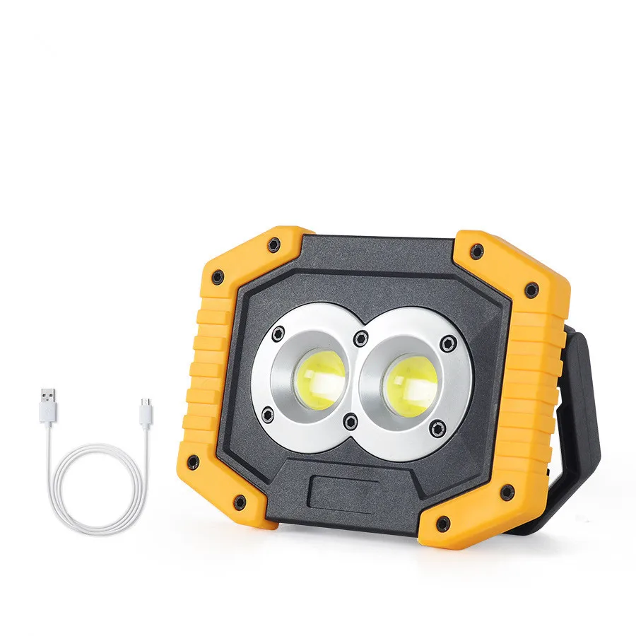 

20W Led Portable Spotlight 400lm Super Bright Led Work Light Rechargeable for Outdoor Camping Lampe Led Flashlight by 18650 USB