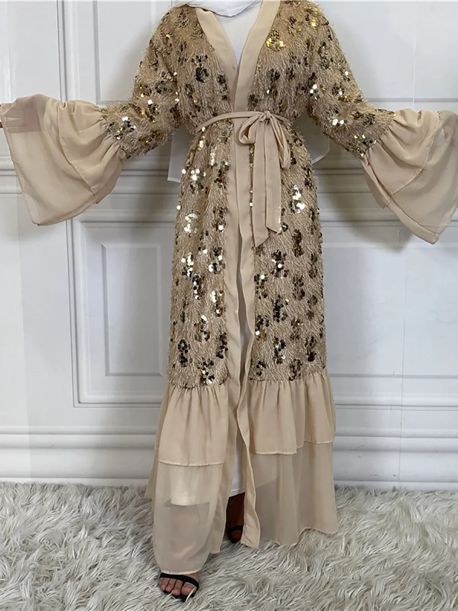 Musulman De Mode Ramadan Cardigan Kaftan Turkey Islamic Clothing Muslim For Women Dubai Abaya Modest Robe Caftan Arab Kimono