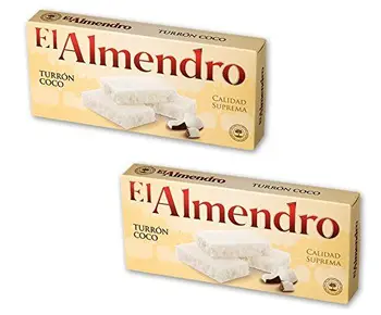 

El Almendro - Il pacchetto include 2 Turrón Coco - Cocco torrone - 200gr Qualità suprema