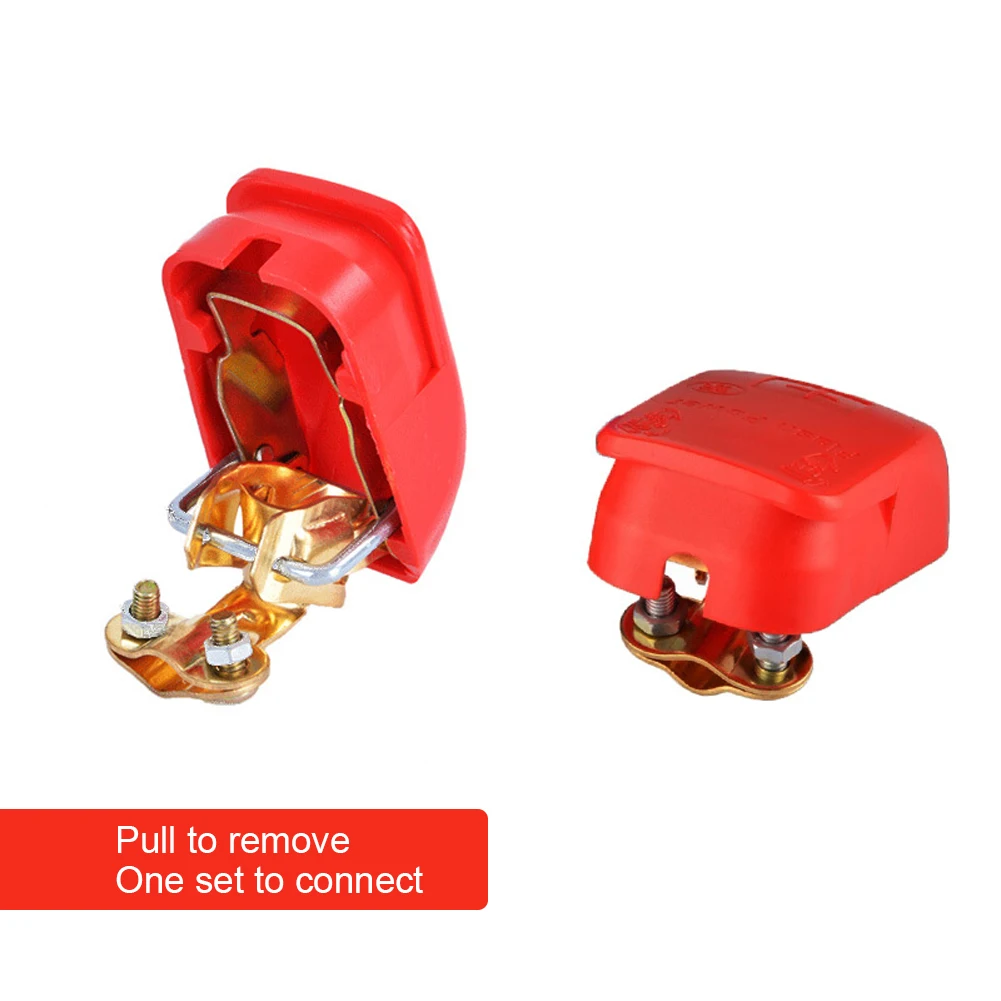 A Pair Positive & Negative Electrode Quick Release Lift Off Connector Clamps Car Battery Terminals Battery Terminal Clamp Car Accessories