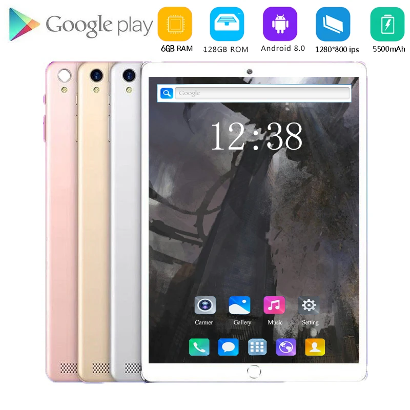 

New 10 inch Android 8.0 Tablet pc 128GB ROM Octa Core Dual SIM Wireless FM IPS Screen 4G Phone Tablet Google WIFI GPS Bluetooth