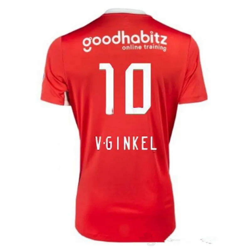 psv Eindhoven домашние красные мужские футбольные майки H. LOZANO Erick Gutierrez L. DE JONG BERGWIJN 19 20 psv Eindhoven футбольная рубашка - Цвет: Shirt