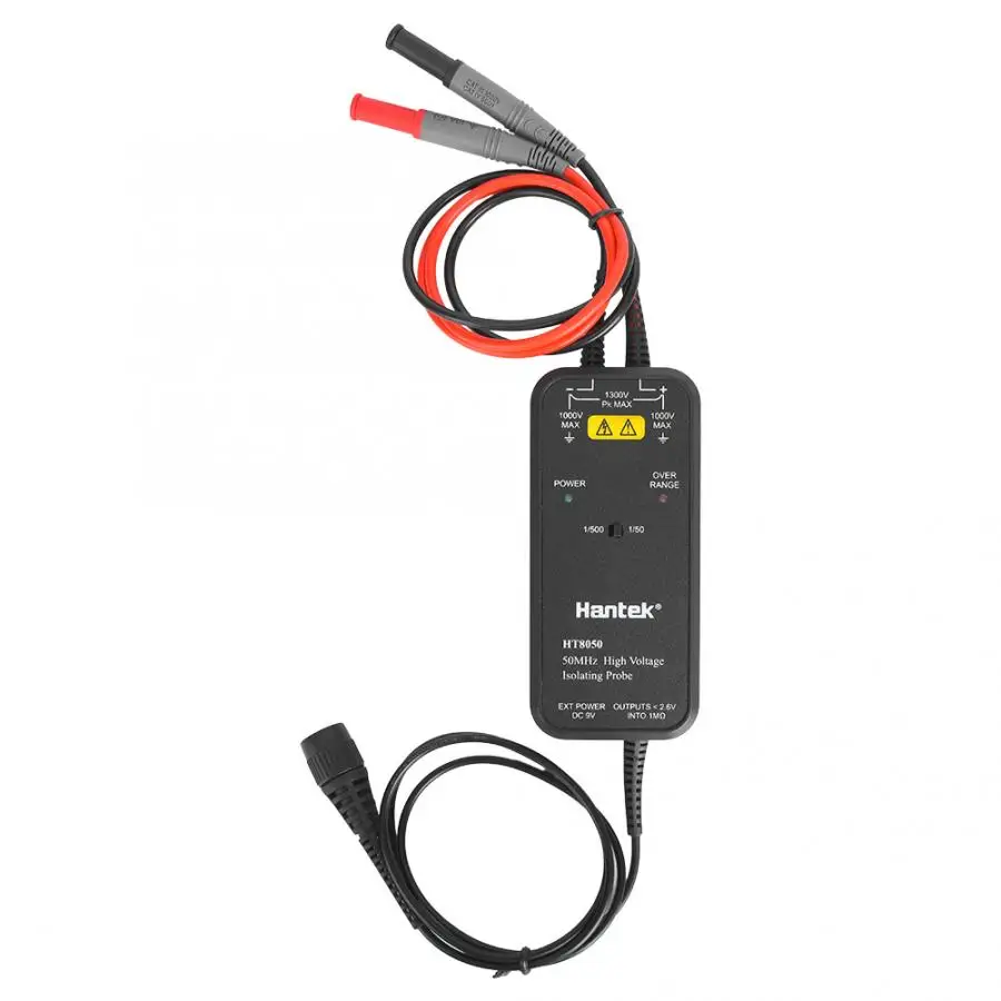 Hantek Oscilloscope Probe High Voltage Isolated Differential 50MHZ-100MHZ Bandwidth 1/50 1/500 Two-Stage Attenuation