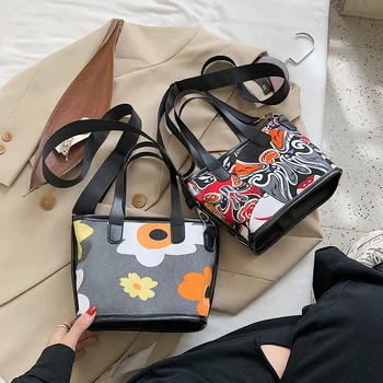 

Casual Canvas Shoulder Crossbody Bag Women Printed Messenger Ladies Totes Fashion Female Handbag