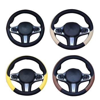 

38cm Car Steering Wheel Cover, Universal Leather Steering Wheel Cover, Fit for All 99% Car Models Accessories