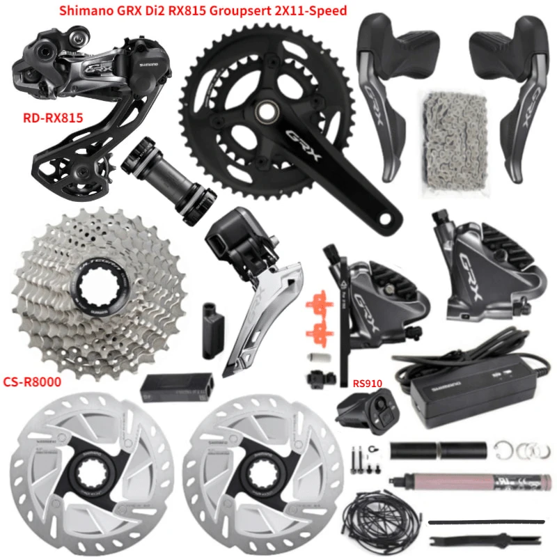 Shimano Di2 GRX RX815 2X11 Speed RX815 Groupset gruppo bici da strada  170/172/175mm 48 31T gruppo bici Set 2*11 velocità|Bicycle Derailleur| -  AliExpress