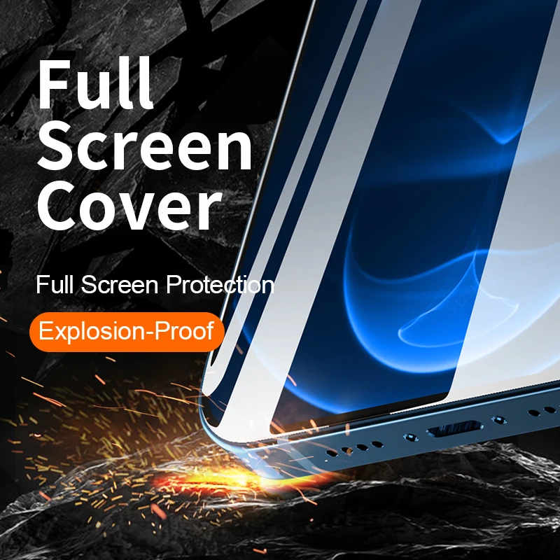 Ellie 0 3 мм Защитная пленка для экрана iPhone 12 Mini Pro Max полное покрытие закаленное