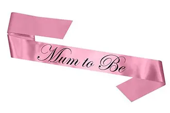 

Baby Pink Satin Baby Shower Mum To Be Sash