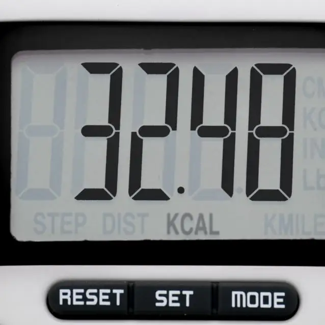 Цифровой шаговый шагомер с ЖК-дисплеем, счетчик калорий для прогулок, клипса для ремня, ST29