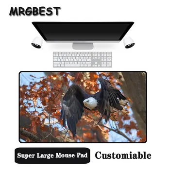 

MRGBEST Big Promotion Large Size Multi-size Locked Mouse Pad Eagle on animal tree Pattern PC Computer Notebook Desk Mat
