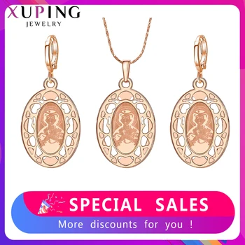 

Xuping Fashion Jewelry Sets High Quality Religion Gold Color Plated Pendants Earring Luxury Jewelry 60145