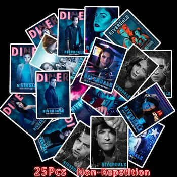 

25 Pcs Non-Repetition Drama Riverdale Paper Explosion Models Car Motorcycle Electric Car Luggage Waterproof Stickers TZ109G