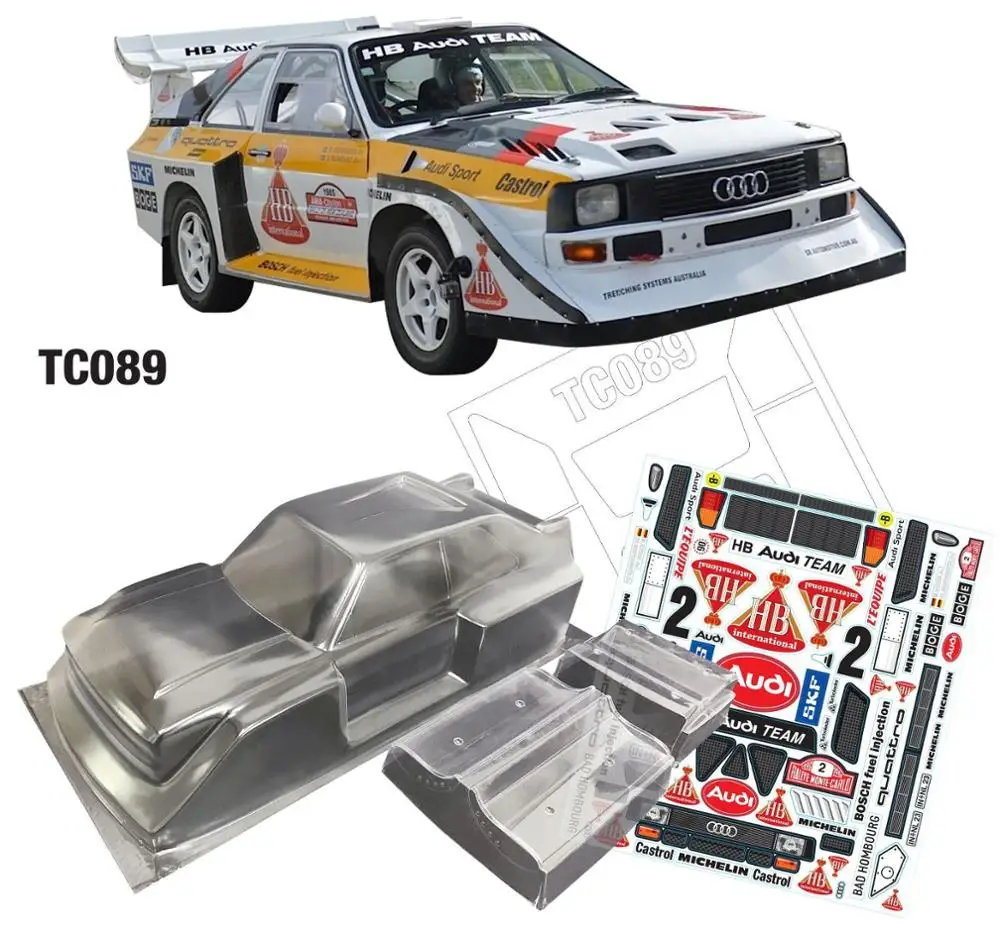 Прозрачный кузов TC089 1/10 on road rally 190 мм для HSP HIP Tamiya car|Детали и аксессуары| |